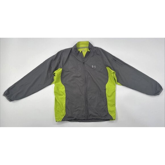 Under Armour Track Jacket Mens XL Gray All Season Gear Lightweight Full Zip Gym - Picture 1 of 16